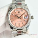 Swiss Rolex new Day-Date A2836 Ss Copper Baguette Dial 36mm Men's Watches